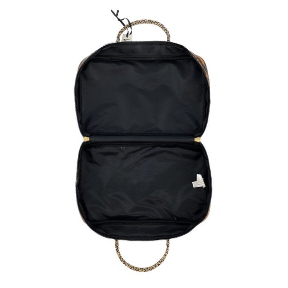 NICOLE MILLER NEW YORK Mixed Tiger Cheetah Print Cosmetic Skincare Travel Bag - Picture 7 of 11